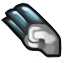 Silver and Blue Fist Icon
