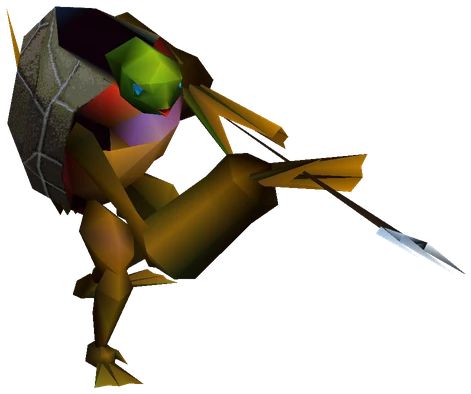 Desert Sahagin enemy model from Final Fantasy VII