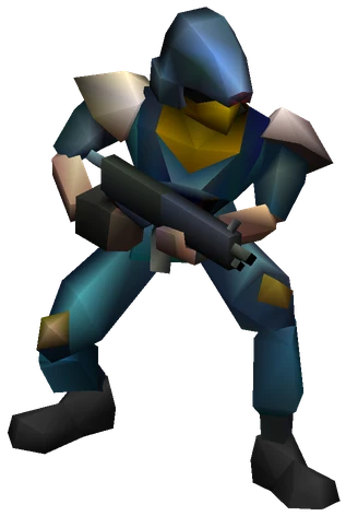 Grenade Combatant enemy model from Final Fantasy VII