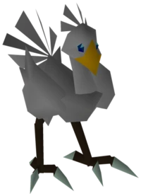 Black Chocobo field model from Final Fantasy VII