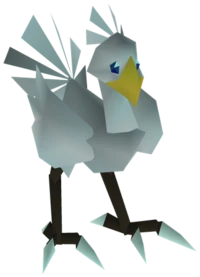 Blue Chocobo field model from Final Fantasy VII