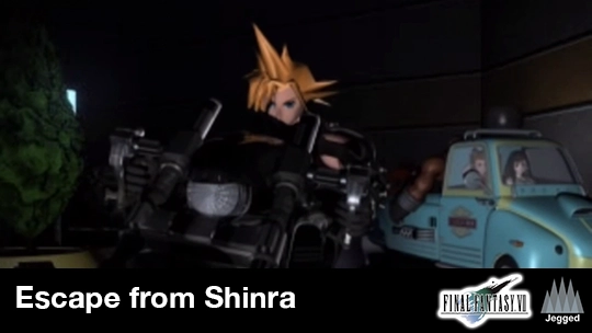 Thumbnail of the video for the escape from Shinra Motorcycle mini-game