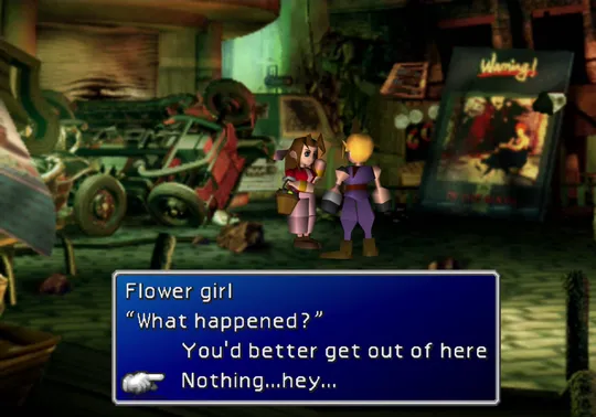 Cloud meeting the Flower Girl in Sector 8