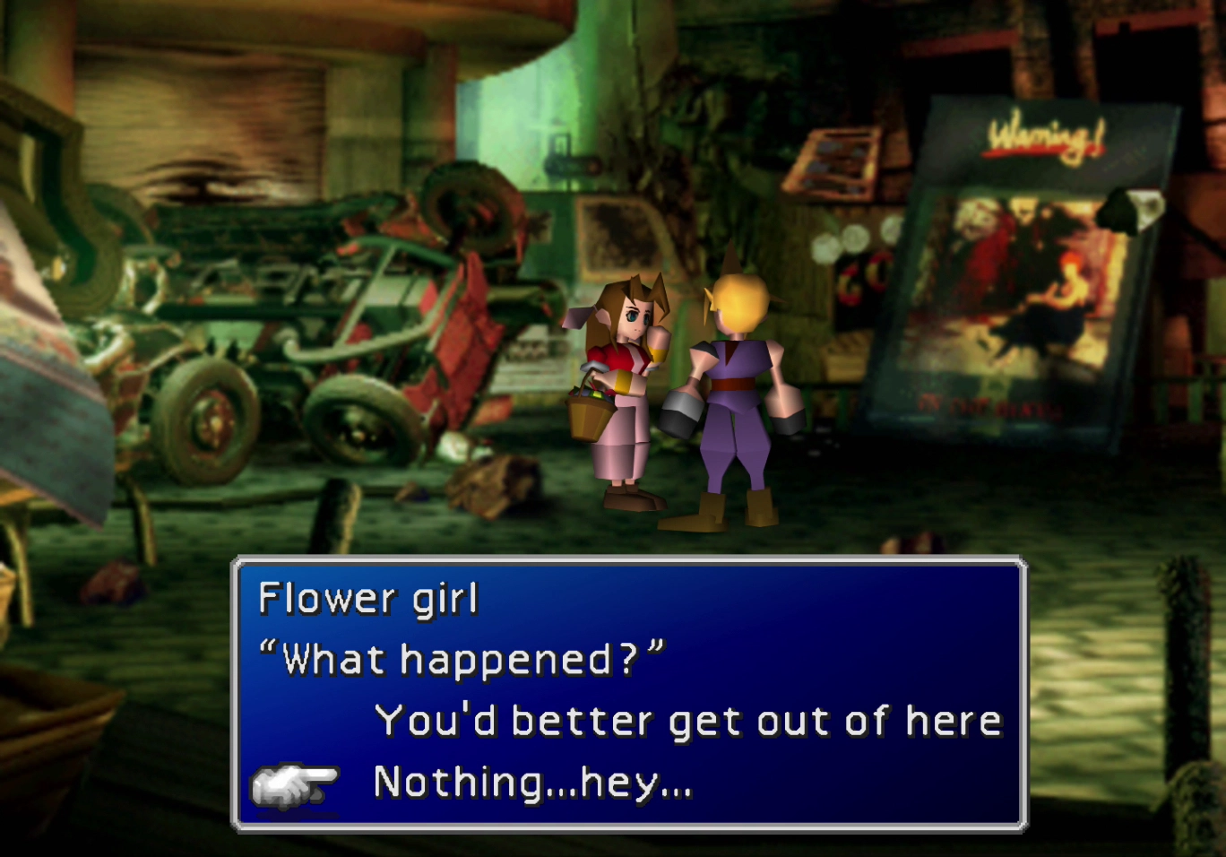 Speaking to the Flower Girl