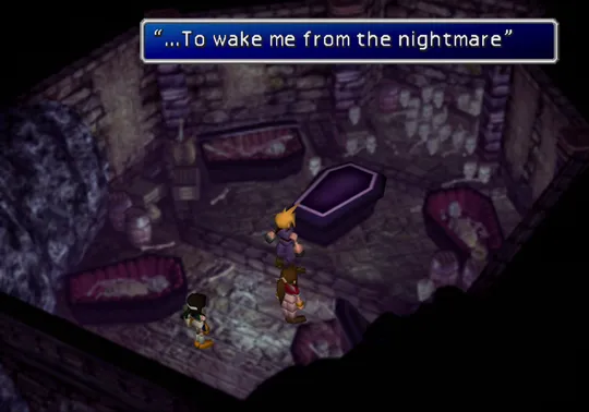 Vincent inside the Shinra Mansion