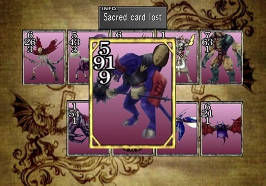 Losing the Sacred Card during a game of Triple Triad