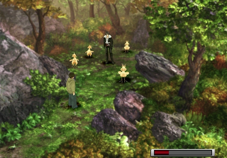 The final ChocoZiner location in the center of the Chicobos in the Chocobo Enclosed Forest
