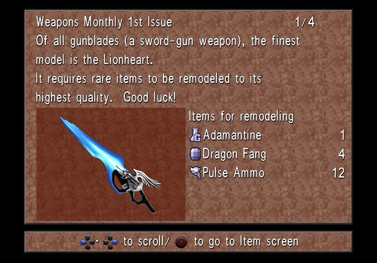 Squall's Gunblade revolver