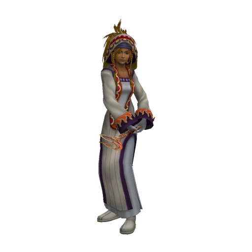 Rikku in the White Mage Dressphere