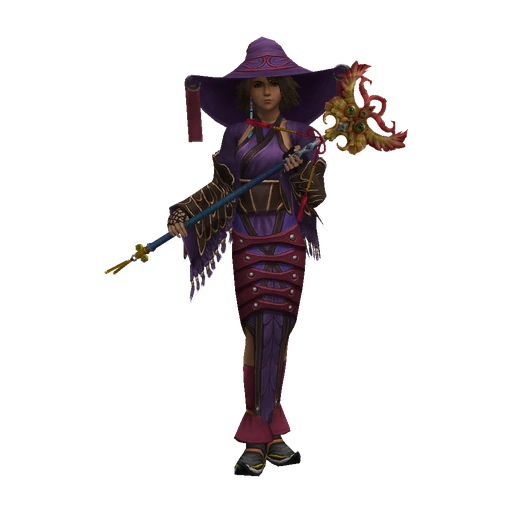Yuna in the Black Mage Dressphere