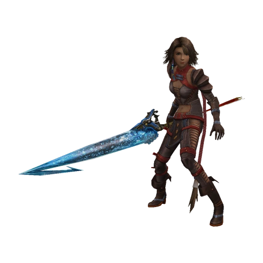 Yuna in the Warrior Dressphere