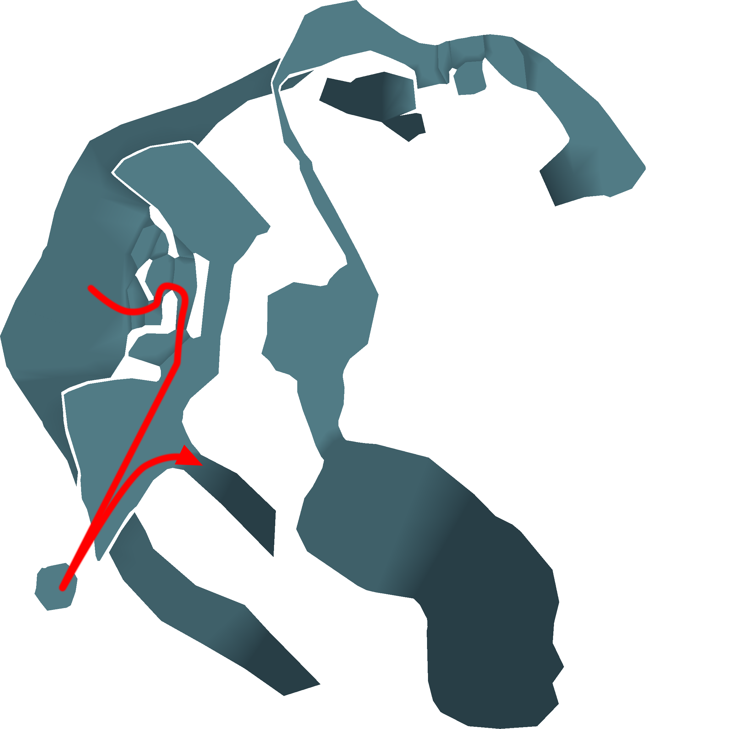 Map of the Floating Ruins Upper Tier, Level 1