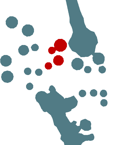 Map of the Scaling the Heights pedestals