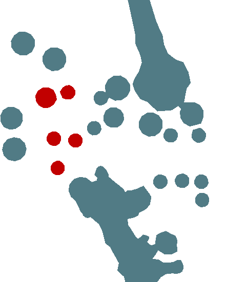 Map of the Scaling the Heights pedestals