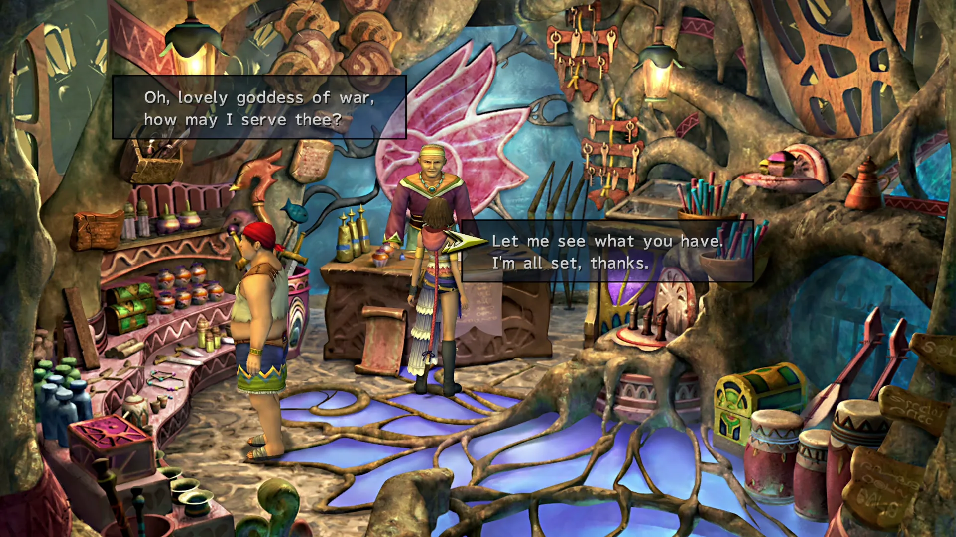 Speaking to the Shopkeeper in the center of Guadosalam