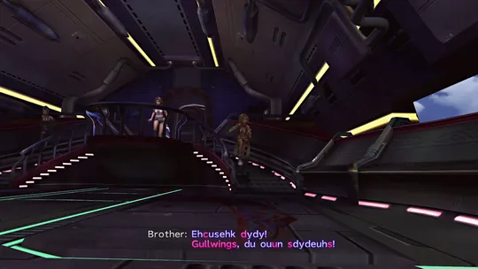 Brother shouting “Incoming data! Gullwings, to your stations!” in Al Bhed