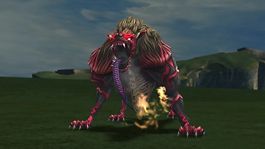 Screenshot of Bandersnatch in a battle at the Monster Arena