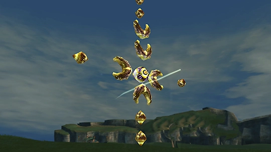 Screenshot of Gold Element in a battle at the Monster Arena