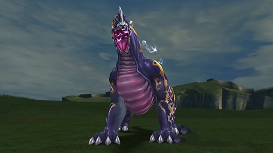 Screenshot of Kusariqqu in a battle at the Monster Arena
