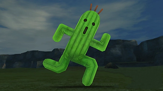 Screenshot of Qactuar in a battle at the Monster Arena