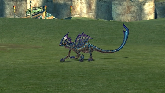 Screenshot of Zaurus in a battle at the Monster Arena