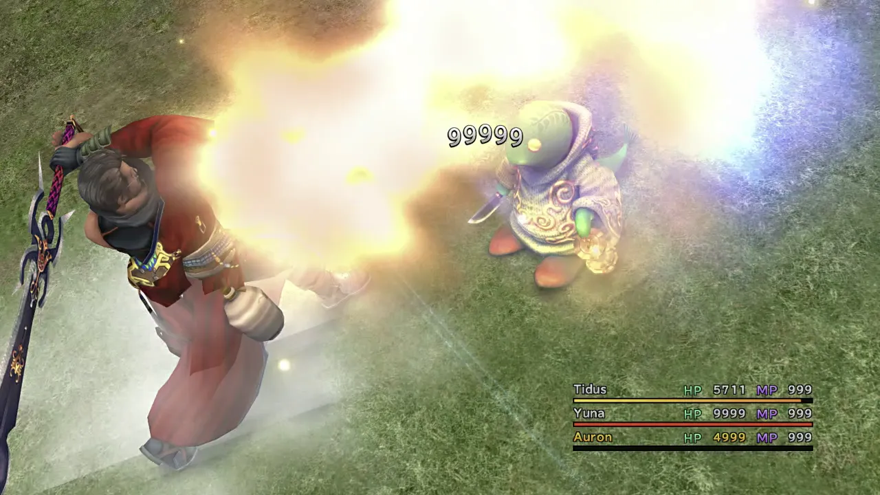 Auron performing the Shooting Star Bushido Overdrive