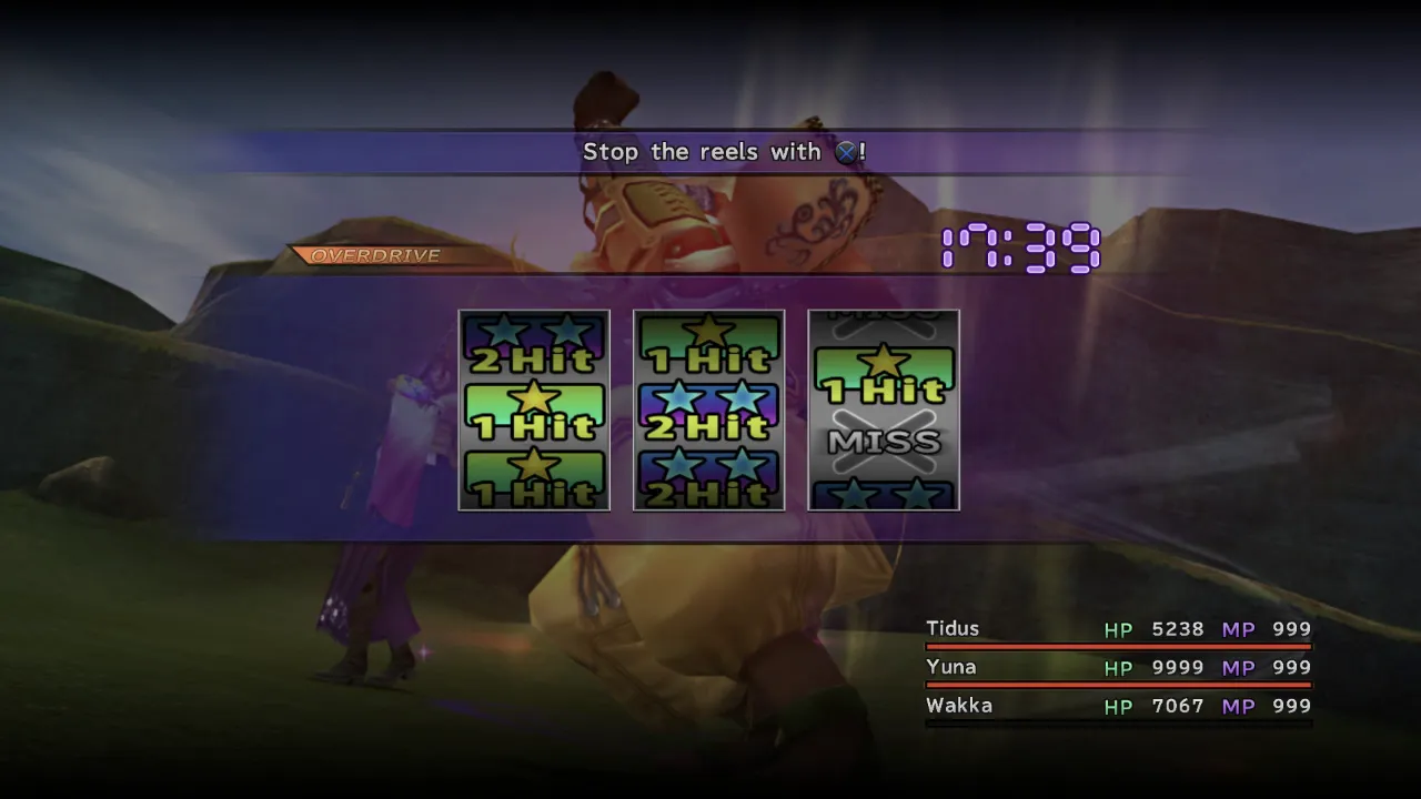 Wakka using the Attack Reels Slots Overdrive