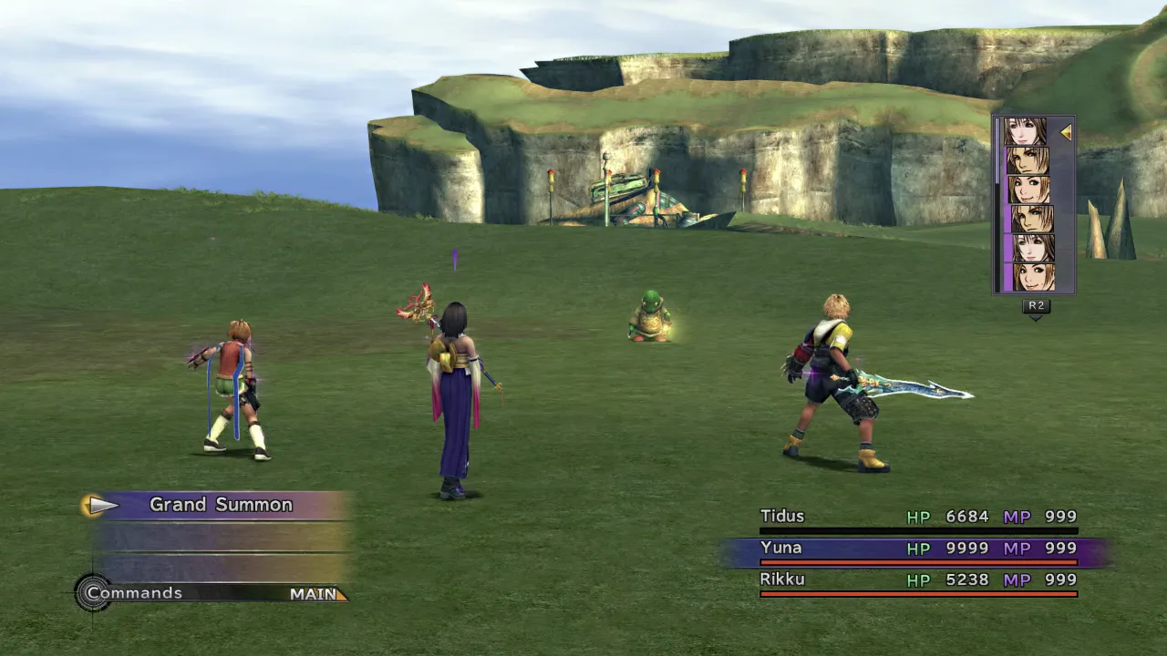 Yuna performing a Grand Summon Overdrive