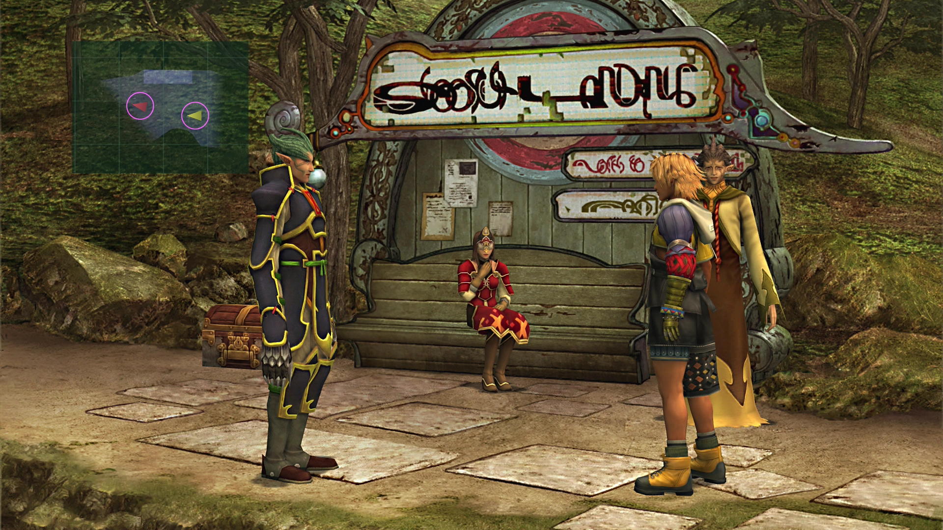 Tidus running into Rikku for the first time