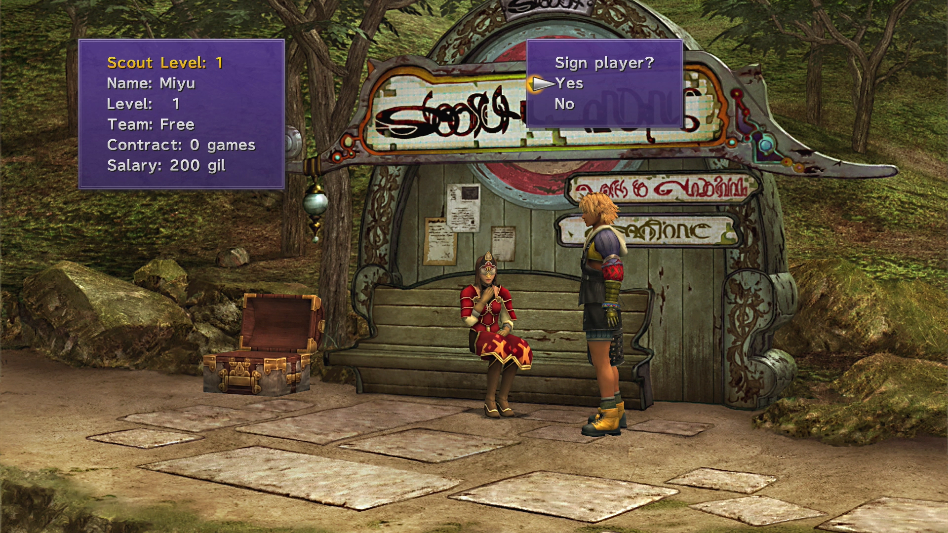 Speaking to Miyu on the north bank of the Moonflow