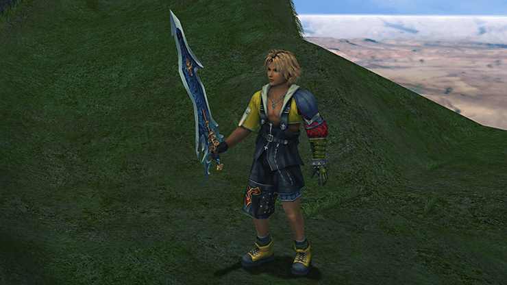 Tidus obtaining Caladbolg in the Calm Lands