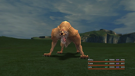 Screenshot of Dingo in a battle at the Monster Arena