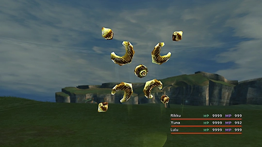 Screenshot of Yellow Element in a battle at the Monster Arena