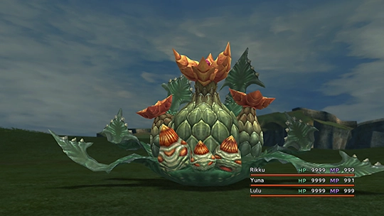 Screenshot of Ragora in a battle at the Monster Arena