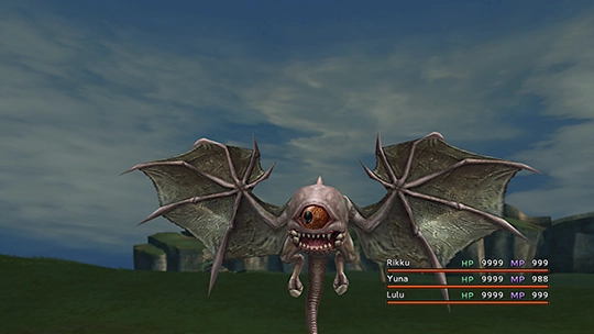 Screenshot of Floating Eye in a battle at the Monster Arena