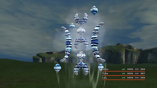 Screenshot of White Element in a battle at the Monster Arena