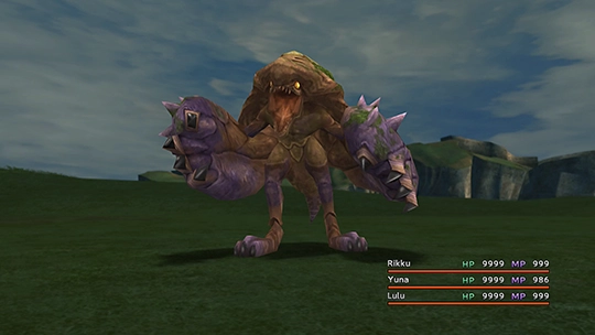 Screenshot of Raldo in a battle at the Monster Arena