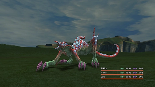 Screenshot of Raptor in a battle at the Monster Arena