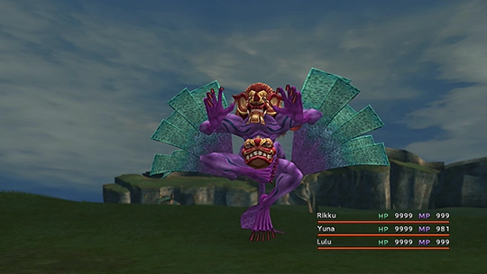 Screenshot of Gandarewa in a battle at the Monster Arena