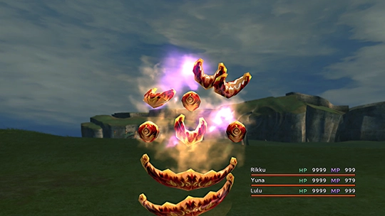 Screenshot of Red Element in a battle at the Monster Arena