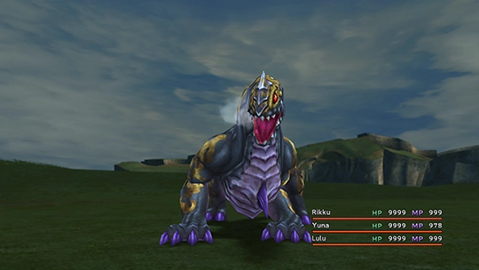 Screenshot of Lamashtu in a battle at the Monster Arena