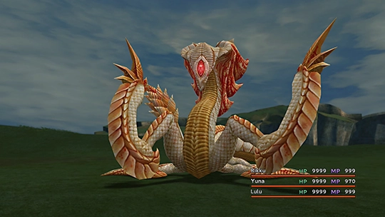 Screenshot of Basilisk in a battle at the Monster Arena