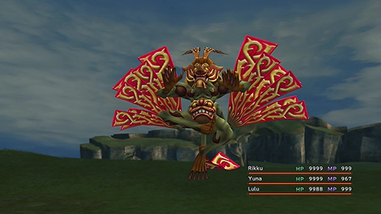 Screenshot of Aerouge in a battle at the Monster Arena