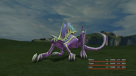 Screenshot of Iguion in a battle at the Monster Arena