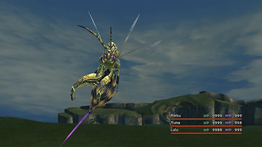 Screenshot of Wasp in a battle at the Monster Arena