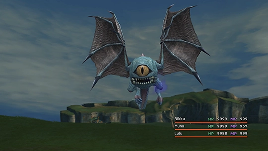 Screenshot of Evil Eye in a battle at the Monster Arena