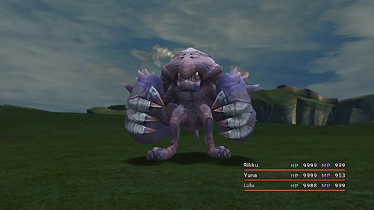 Screenshot of Mafdet in a battle at the Monster Arena