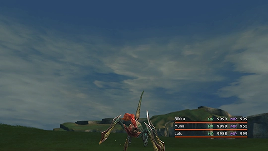 Screenshot of Xiphos in a battle at the Monster Arena