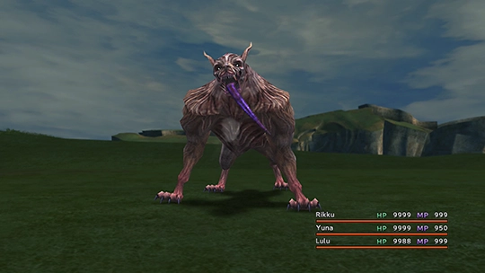 Screenshot of Sand Wolf in a battle at the Monster Arena