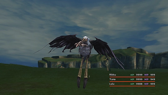 Screenshot of Alcyone in a battle at the Monster Arena